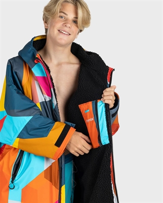 Dryrobe Advance Long Sleeve Kids Abstract Print pocket